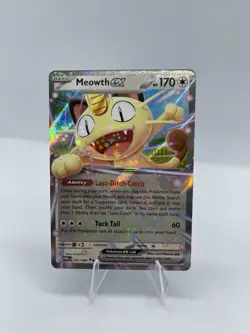 Pokemon TCG Meowth EX 062/088 POR 170 HP Basic Holo Card - Image 1
