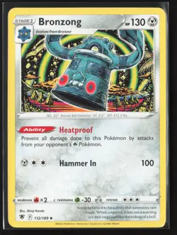 Bronzong Uncommon SWSH10: Astral Radiance 112/189 NM Pokemon Card - Image 1