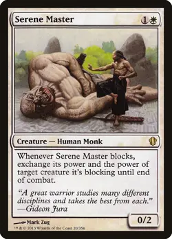 Serene Master Commander 2013 HEAVILY PLD White Rare MAGIC MTG CARD ABUGames - Image 1