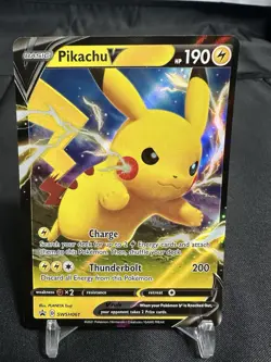 Pikachu V SWSH061 Black Star Promo Pokemon TCG Sword &Shield NM - Image 1