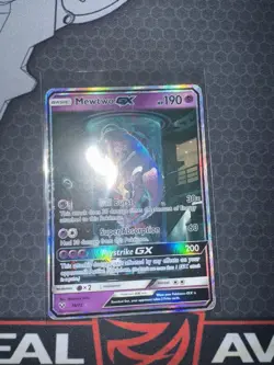 Pokemon Mewtwo GX Secret Rare 78/73 Shining Legends Holo Card HP 190 - Image 3