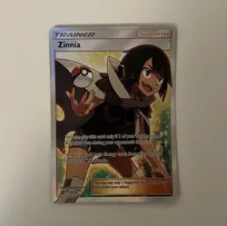 Pokemon Zinnia Full Art Ultra Rare Trainer 70/70 Dragon Majesty Foil Card - Image 1