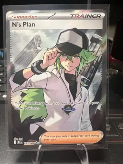 Pokemon N's Plan 163/086 Sv: Black Bolt Ultra Rare Full Art Holo Trainer Card - Image 1