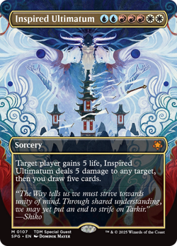 Inspired Ultimatum (Borderless) [Tarkir: Dragonstorm Special Guests] Magic MTG - Image 1