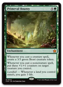 Primeval Bounty #644 (NM) Foundations FDN Magic MTG - Image 1