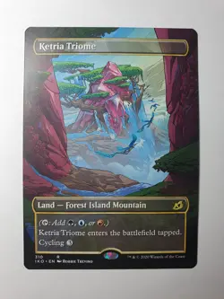 MTG -Ketria Triome Borderless - Ikoria Lair of Behemoths #310 - N/M Rare - Image 1