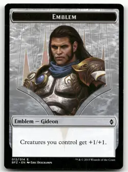 Emblem - Gideon, Ally of Zendikar #12 (NM) Battle for Zendikar BFZ Magic MTG - Image 1