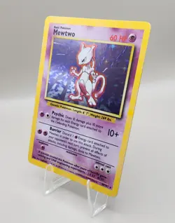 Mewtwo Holo Rare 10/102 Base Set Vintage Pokemon Card WOTC 1999 LP - Image 3
