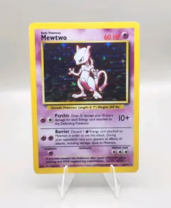 Mewtwo Holo Rare 10/102 Base Set Vintage Pokemon Card WOTC 1999 LP - Image 4