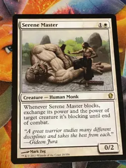 C6762 MTG MAGIC GATHERING COMMANDER 2013 SERENE MASTER #20 LP RARE - Image 1