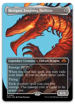 Herigast, Erupting Nullkite (Borderless) #362 NM Modern Horizons 3 MH3 Magic MTG - Image 1