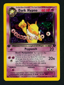Pokemon Dark Hypno Holo 9/82 1st Edition Team Rocket (MP) Read Description! - Image 1