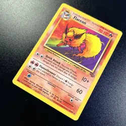 Flareon 19/64 Jungle Non-Holo Rare WOTC Vintage Pokemon Card 1999 Near Mint NM - Image 2