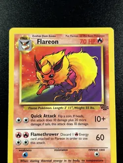 Flareon 19/64 Jungle Non-Holo Rare WOTC Vintage Pokemon Card 1999 Near Mint NM - Image 4