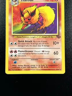 Flareon 19/64 Jungle Non-Holo Rare WOTC Vintage Pokemon Card 1999 Near Mint NM - Image 5