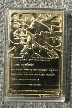 1999 Burger King Pokemon 23K Gold Plated Charizard BK - Image 4