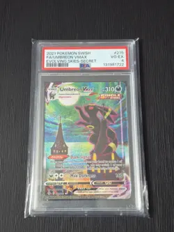 Pokemon 2021 Umbreon VMAX 215/203 Alt Art Secret Rare Evolving Skies PSA 4 - Image 1