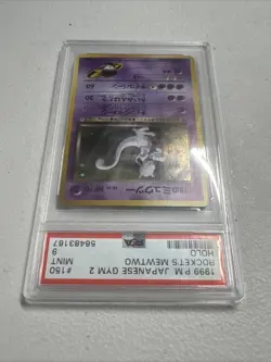 Rocket’s Mewtwo 1999 Pokemon Japanese Gym 2 Psa 9 Mint #150 Holo - Image 3