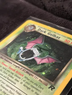 Pokemon TCG- Dark Golbat Holo Rare 7/82 Unlimited SWIRL - HP - Image 3
