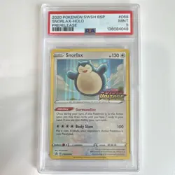 Pokemon Snorlax SWSH068 Sword & Shield Promo Prerelease Holo PSA 9 - Image 1