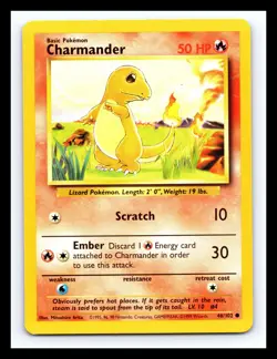 💥 Charmander | Pokemon TCG 1999 | (Base Set) Non Holo Vintage # 46/102 - Image 1