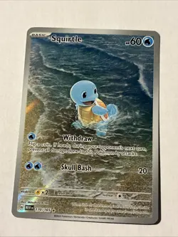 Pokemon TCG Squirtle Illustration 170/165 English Scarlet & Violet 151 Series NM - Image 1