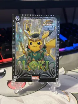 Loki Pokemon Pikachu Heroes & Villains E12 Silver - Image 3