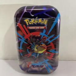Pokemon TCG Mega Evolution Mega Heroes Mini Tin *Factory Sealed* Mega Lucario - Image 1