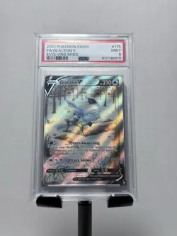 2021 POKEMON SWORD & SHIELD EVOLVING SKIES 175 FA GLACEON V EVOLVING SKIES Psa 9 - Image 1