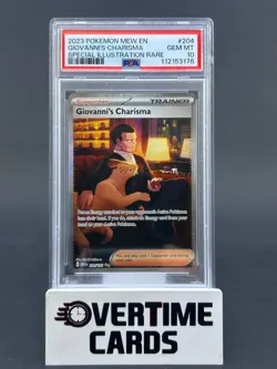 2023 Pokemon Mew EN Giovanni's Charisma Special Illustration Rare 204/165 PSA 10 - Image 1