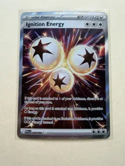 Pokemon TCG Ignition Energy 124/094 Ultra Rare Holo Phantasmal Flames 2025 - Image 1