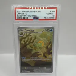 PSA 10 Omanyte #180 2023 Pokemon 151 Illustration Rare Pokemon TCG - Image 1