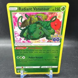 Radiant Venusaur Pokemon TCG Pokemon GO 004/078 Holo Radiant Rare - Image 1