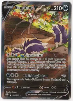 Skuntank V Alternate Full Art 181/195 Pokemon SWSH12 Silver Tempest NM - Image 1