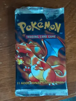 1999 Pokemon (TCG) - BASE SET Unlimited Edition - Empty Charizard Booster Pack - Image 1