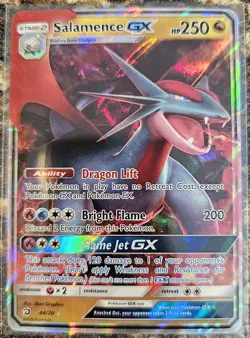 Pokemon 2018 Dragon Majesty Salamence GX 44 NM or better - Image 1