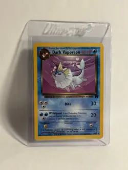 2000 vintage Pokemon TCG Dark Vaporeon 45/82 Team Rocket Wotc LP rare - Image 1