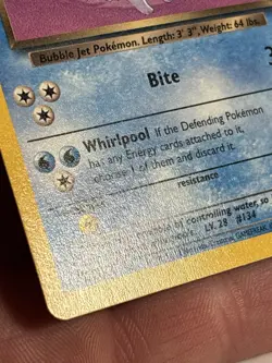 2000 vintage Pokemon TCG Dark Vaporeon 45/82 Team Rocket Wotc LP rare - Image 3