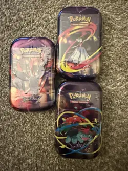 Pokemon TCG Mega Evolution Mini Tin Lot x3 • Sealed • Rare Collectible Set - Image 1