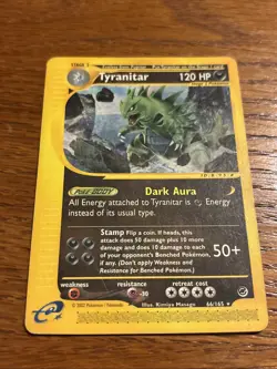 Pokemon TCG Expedition Tyranitar Card 66/165 Non-Holo MP - Image 1