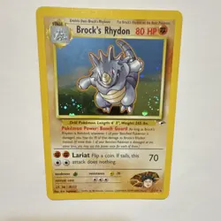 Pokemon TCG Brock's Rhydon Gym Challenge Holo Rare 23/132 80 HP Stage 1 English - Image 1