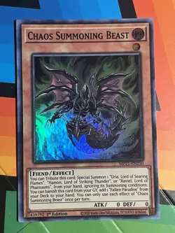 Yugioh Chaos Summoning Beast MP21-EN250 Super Rare 1st Ed NM x1 - Image 1