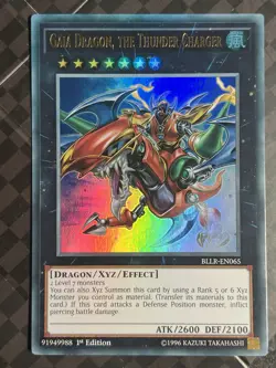 Yugioh Gaia Dragon, The Thunder Charger BLLR-EN065 Ultra Rare 1st Ed NM - Image 1