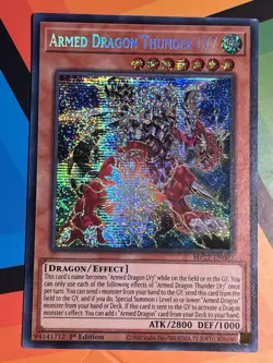 YuGiOh! Armed Dragon Thunder LV7 MP22-EN002 Prismatic Secret 1st Edition NM x1 - Image 1