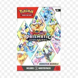Pokemon TCG Prismatic Evolutions Booster Bundle Box with 6 Booster Packs - Image 1