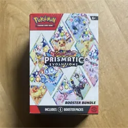 Pokemon Prismatic Evolutions Booster Bundle Box Eevee 6 Booster Packs English - Image 1