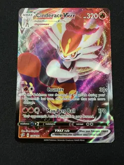 Cinderace Vmax 036/192 Rebel Clash- NM Ultra Rare Full Art Pokemon Card - Image 1