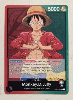 One Piece Card Game - Monkey.D.Luffy (Demo Deck) OP01-003 Leader Card - Image 1