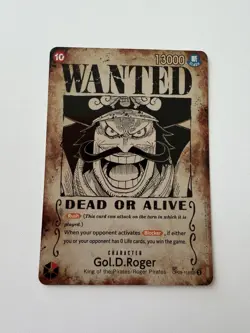 One Piece CCG Gol D Roger SP OP09-118 OP13 Wanted Poster - Near Mint English - Image 1