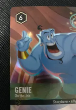 Disney Lorcana Genie On the Job Enchanted Rare First Chapter NM Condition - Image 3